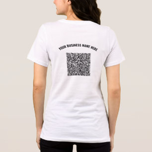 Your QR Code and Custom Text Promotional Business Tri-Blend Shirt