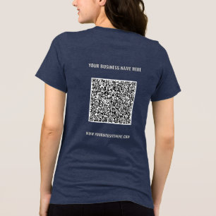 Your QR Code and Custom Text Promotional Business Tri-Blend Shirt