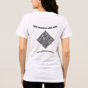 Your QR Code and Custom Text Promotional Business Tri-Blend Shirt