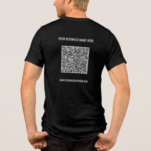 Your QR Code and Custom Text Promotional Business Tri-Blend Shirt
