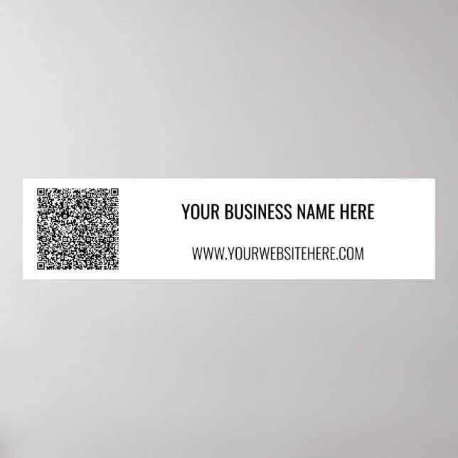 Your QR Code and Custom Text Promotional Poster (Front)