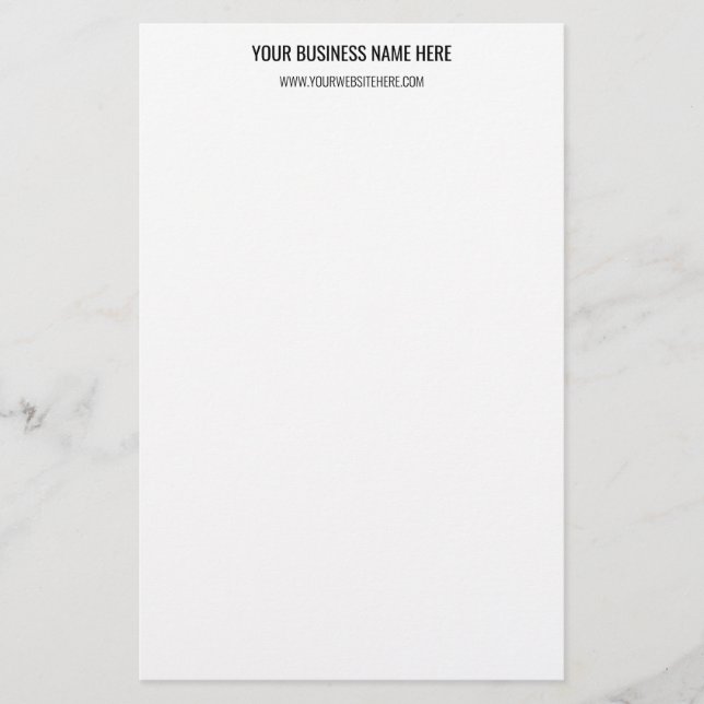 Your QR Code and Custom Text Stationery Paper (Front)