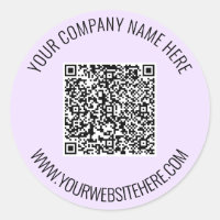 Your QR Code and Custom Text Sticker Example