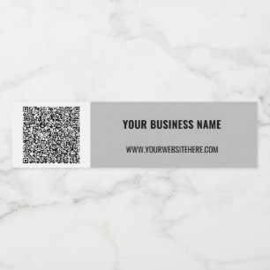 Your QR Code and Custom Text Water Bottle Labels