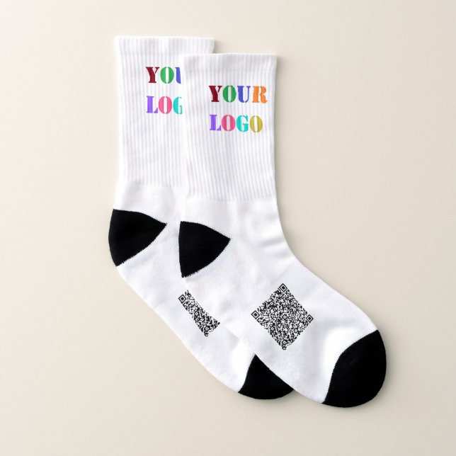 Your QR Code and Logo Promotional Business Socks (Pair)