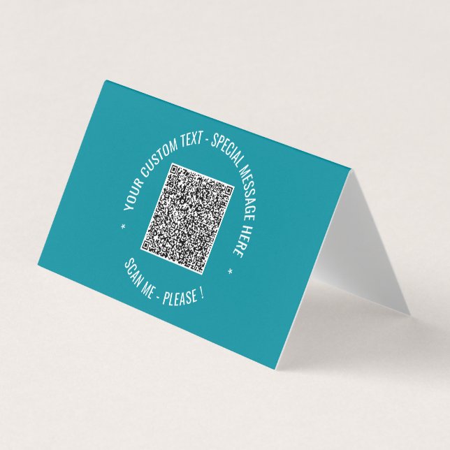 Your QR Code and Text Business Card Custom Colours (Front)
