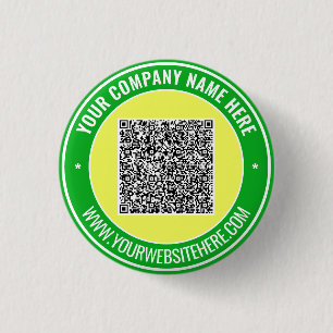 Your QR Code and Text Promotional Button Template