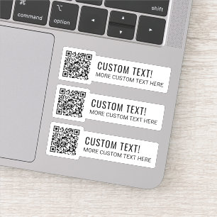 Your QR code and two lines of text Sticker