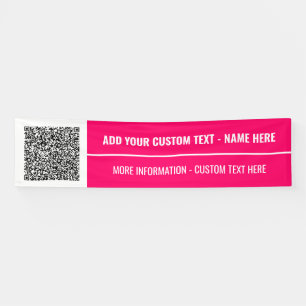 Your QR Code Banner with Custom Text and Colors