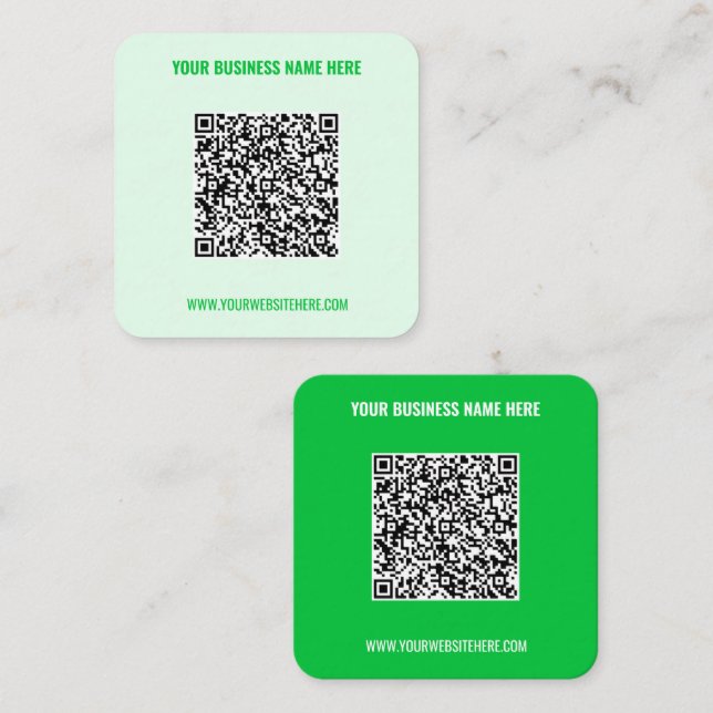 Your QR Code Business Cards Example Choose Colours (Front/Back)