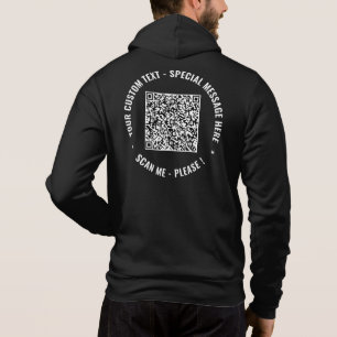 Your QR Code Business Hoodie Example Custom Text