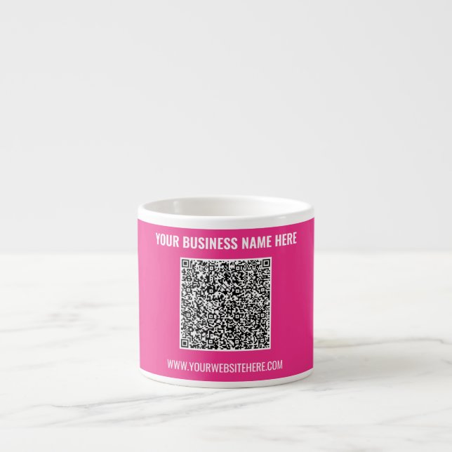 Your  QR Code Business Mugs Custom Text and Colour (Front)