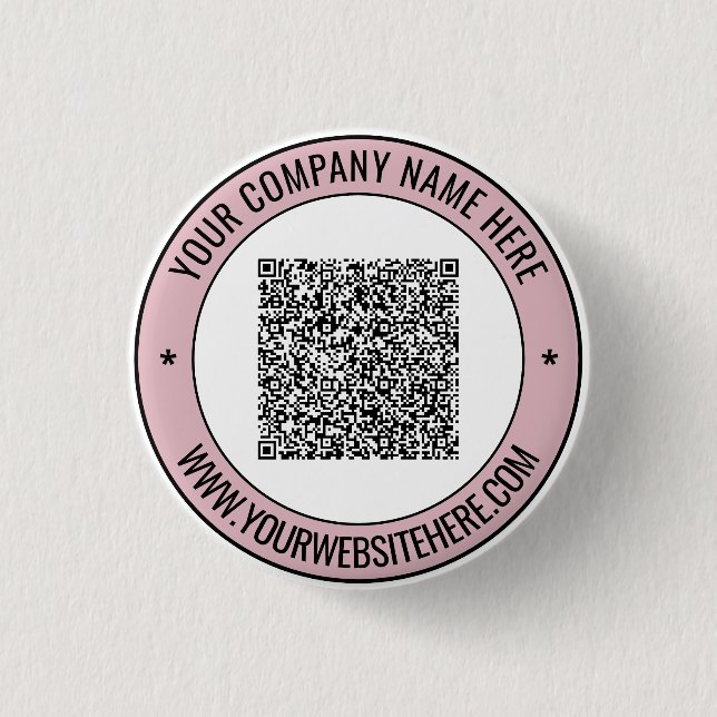 Your QR Code Business Promotional Button Example (Front)