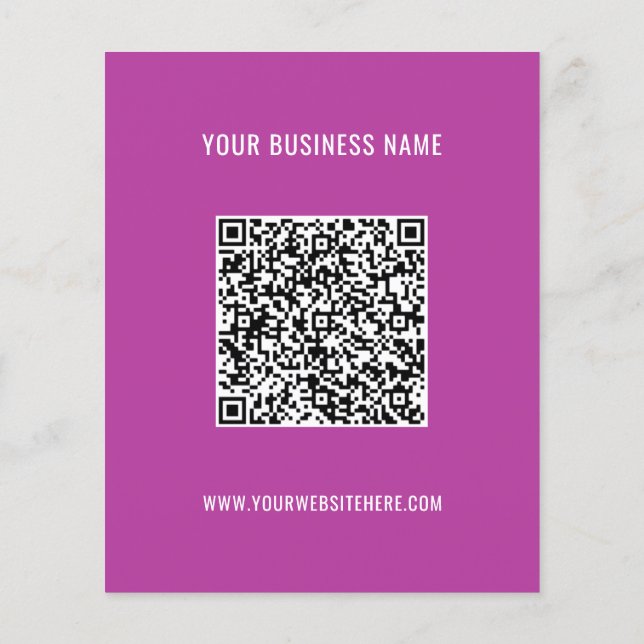 Your QR Code Business Promotional Flyer Example (Back)