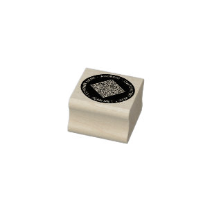 Your QR Code Color Round Rubber Stamp Template
