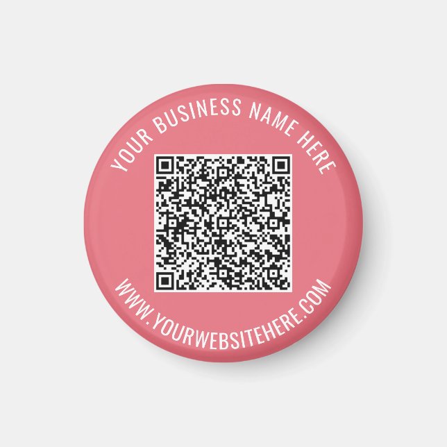 Your QR Code Custom Text and Colors Magnet Gift (Front)