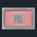 Your QR Code Custom Text and Colour Belt Buckle<br><div class="desc">Custom Colours and Fonts - Personalised Design Your Own Belt Buckle with Your QR Code Scan Info and Custom Text Promotional Business or Modern Personal Belt Buckles / Gift - Add Your QR Code - Image - Photo or Logo / Text - Name or other info / message - Resize...</div>