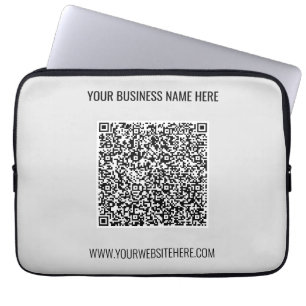Your QR Code Custom Text and Colour Laptop Sleeve