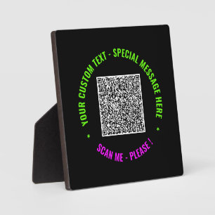Your QR Code Custom Text and Colour Plaque Templat