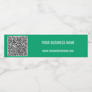 Your QR Code Custom Text and Colours Bottle Labels