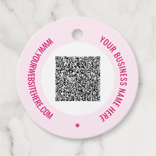 Your QR Code Custom Text and Colours Gift Tags