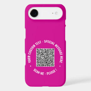 Your QR Code Custom Text and Colours iPhone Case