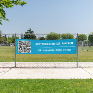 Your QR Code Custom Text Banner Choose Colour