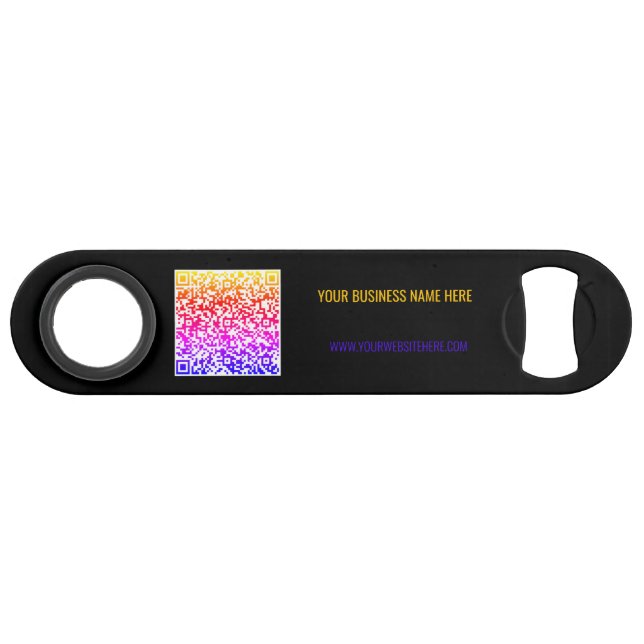 Your QR Code Custom Text Bar Key - Choose Colours (Back Horizontal)