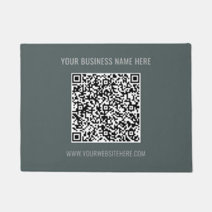 Your QR Code Custom Text Branded Business Doormat