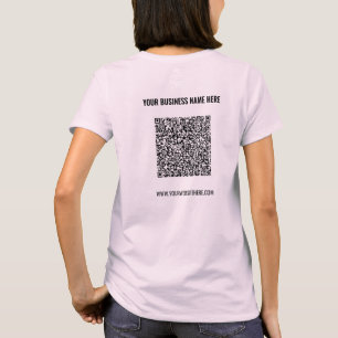 Your QR Code Custom Text Branded Company T-Shirt