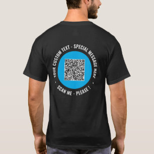 Your QR Code Custom Text Branded T-Shirt Example