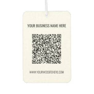Your QR Code Custom Text Business Air Freshener