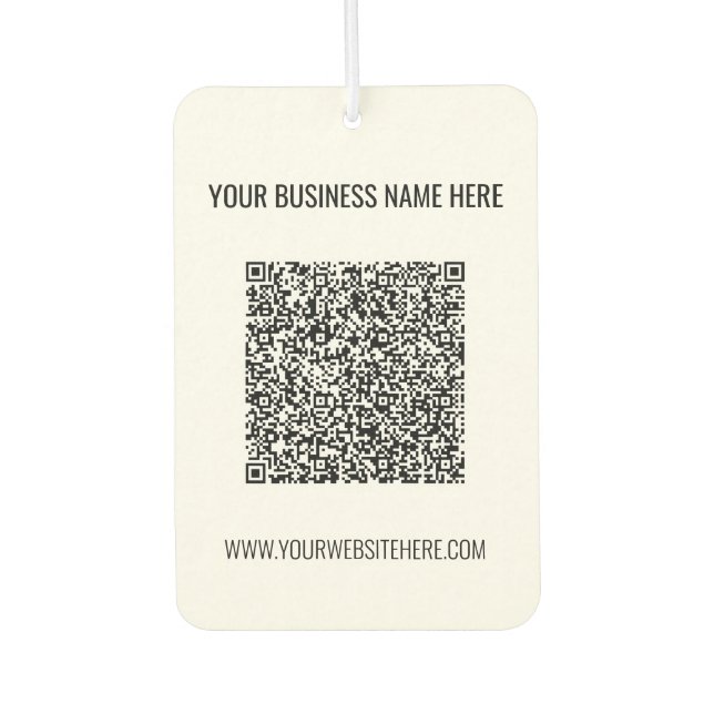 Your QR Code Custom Text Business Air Fresheners (Front)