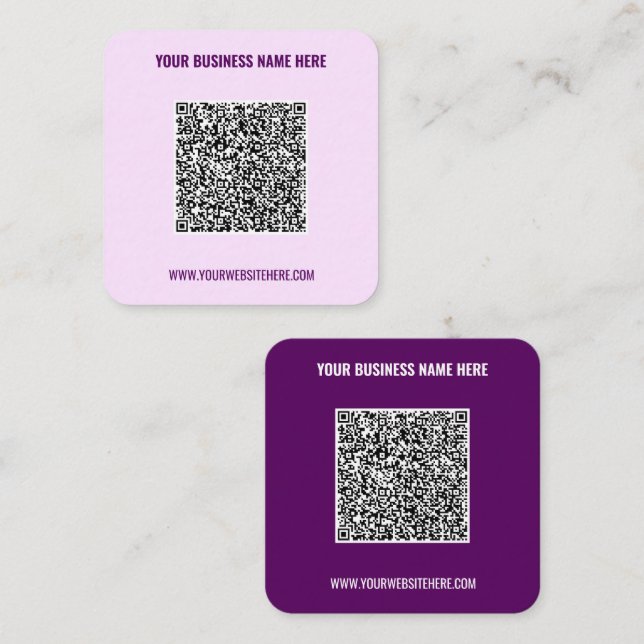 Your QR Code Custom Text Business Card Template (Front/Back)