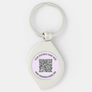 Your QR Code Custom Text Business Gift Keychain