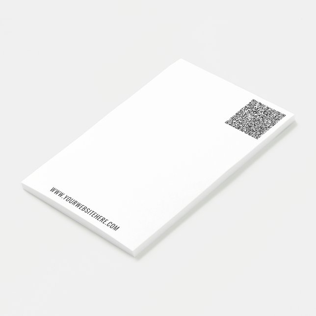 Your QR Code Custom Text Business Post-it® Notes (Angled)