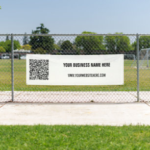 Your QR Code Custom Text Business Promotion Banner