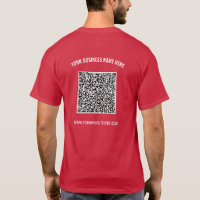 Your QR Code Custom Text Business T-Shirt Example
