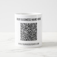 Your QR Code Custom Text Coffee Mug Choose Colours