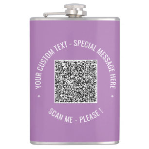 Your QR Code Custom Text Flask Choose Colour