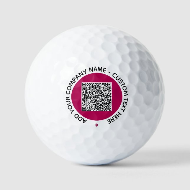 Your QR Code Custom Text Golf Balls Template (Front)