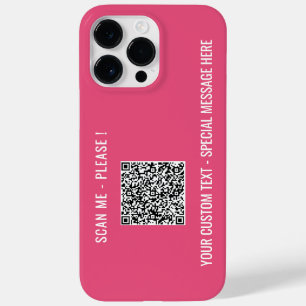 Your QR Code Custom Text iPhone Case Choose Colour