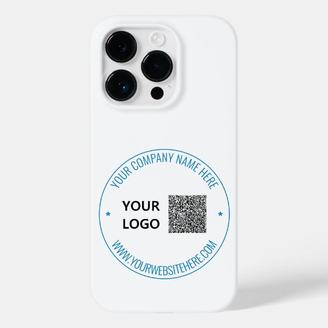 Your QR Code Custom Text iPhone Case with Logo (Back)