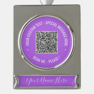 Your QR Code Custom Text Name Christmas Ornaments