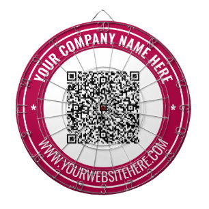 Your QR Code Custom Text Personalised Dart Board