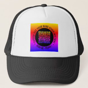 Your QR Code Custom Text Personalised Trucker Hat