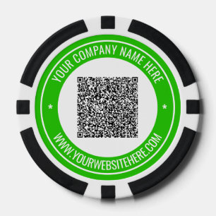 Your QR Code Custom Text Poker Chips Choose Colors
