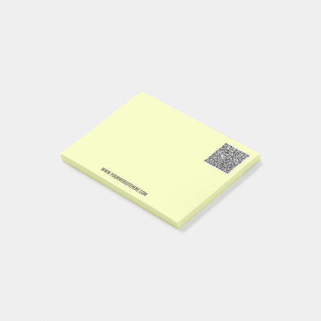 Your QR Code Custom Text Post-it® Notes Example (Angled)
