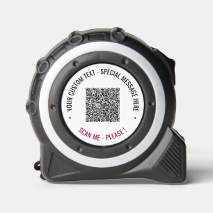 Your QR Code Custom Text Tape Measure Template 1