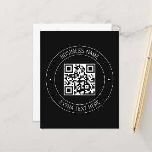 Your QR code & Editable Text   Black & White